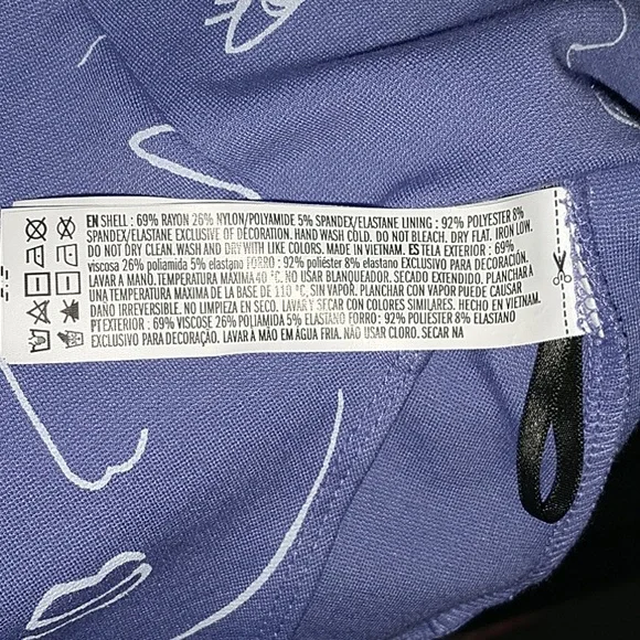 Abstract Face Print Bodysuit_Asymetrical Neck - Picture 11 of 11